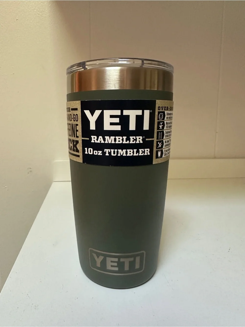 Yeti 10 oz Rambler Tumbler Camp Green. NWT